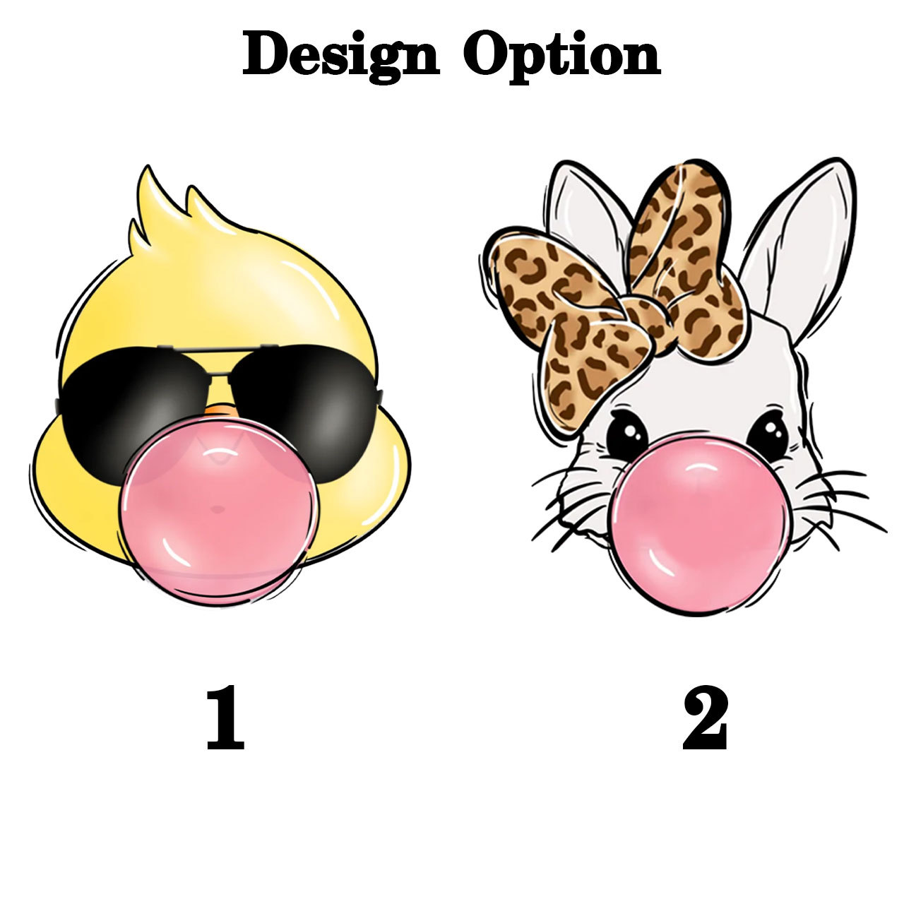 Personalized Chick & Bunny Easter Family Matching T-Shirts