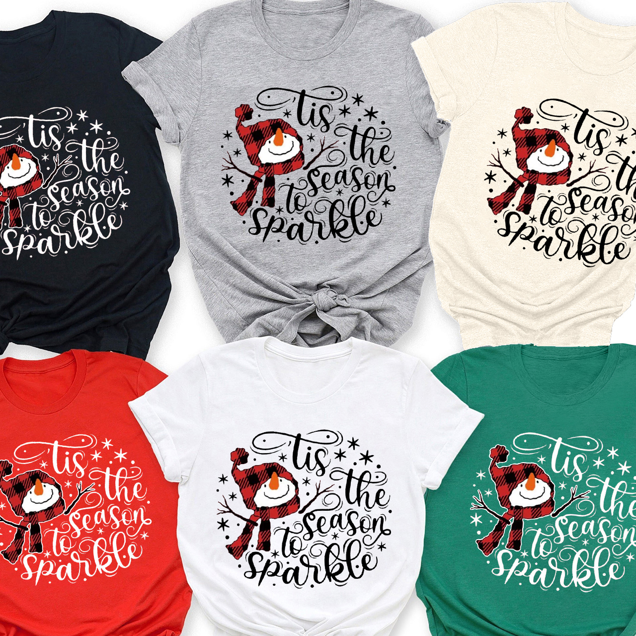 Tis The Season To Sparkle Christmas Family Shirts