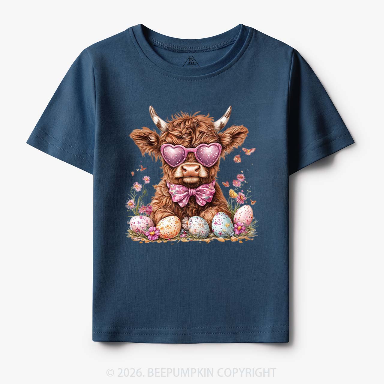 Easter Day Highland Cow Toddler&Kid's Tees