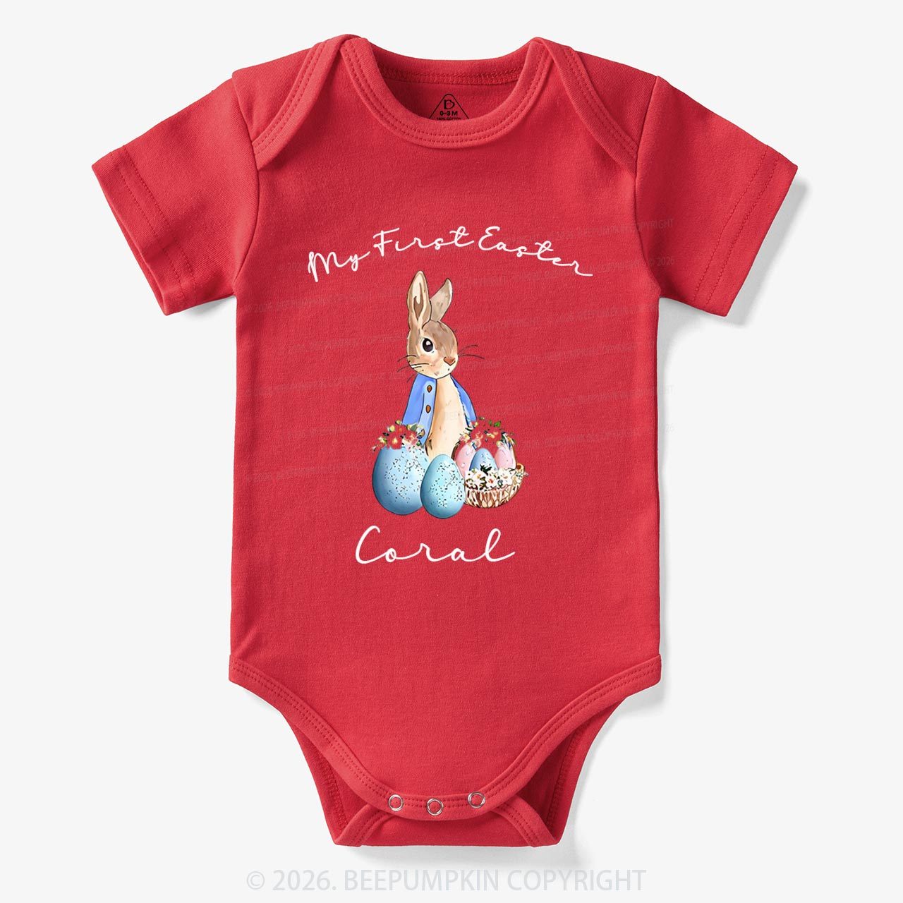 Personalized Hop Into My First Easter Baby Bodysuit