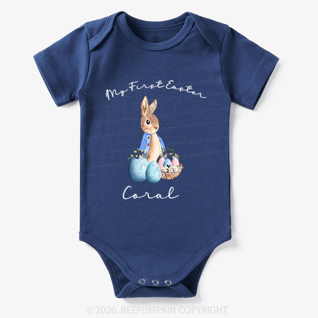 Personalized Hop Into My First Easter Baby Bodysuit