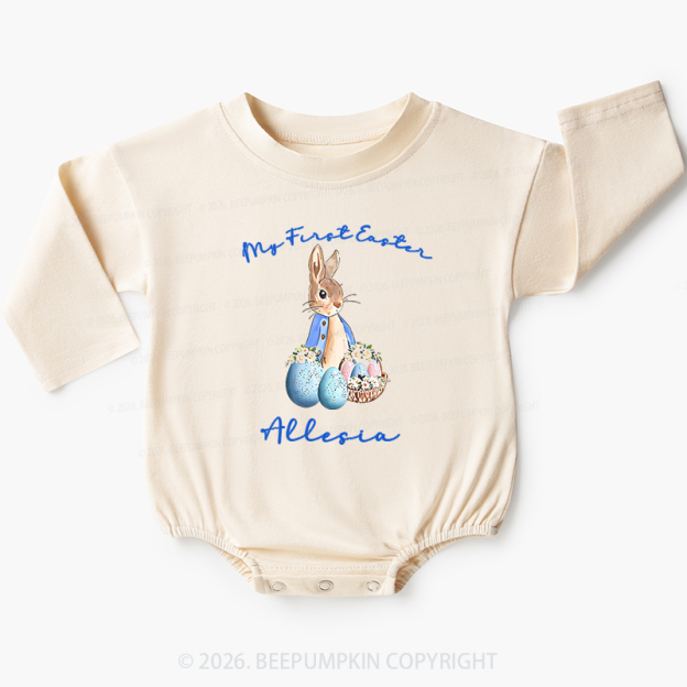 Personalized Hop Into My First Easter Baby Bubble Romper