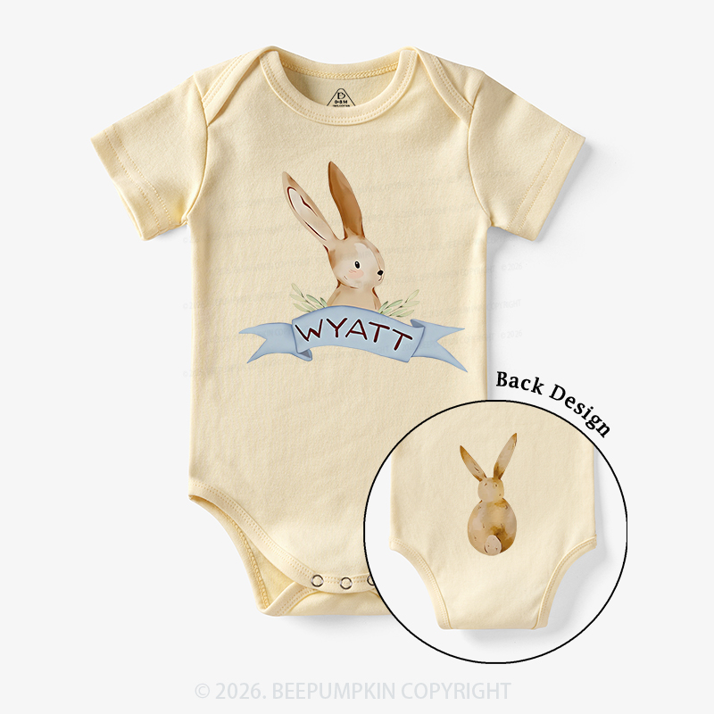 Personalized Peekaboo Bunny Baby Bodysuit