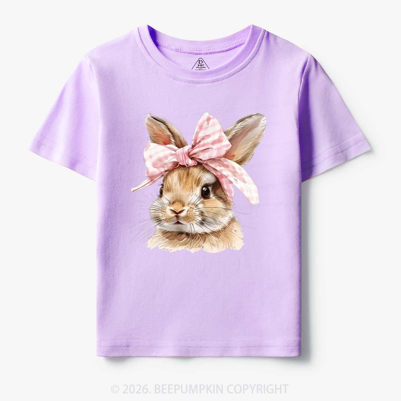 Cute Bunny with Bow Easter Toddler&Kid's Tees