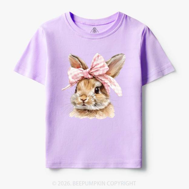 Cute Bunny with Bow Easter Toddler&Kid's Tees