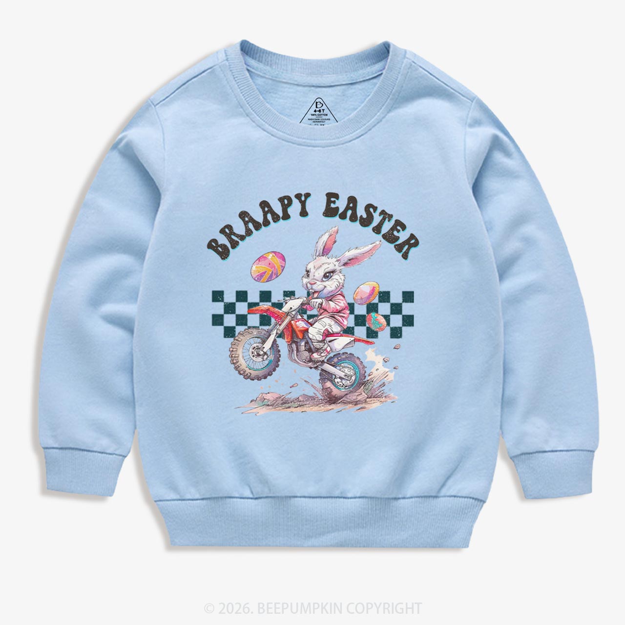 Braapy Easter Dirt Bike Kid's Sweatshirt