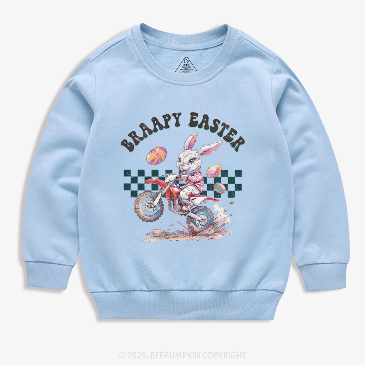 Braapy Easter Dirt Bike Kid's Sweatshirt