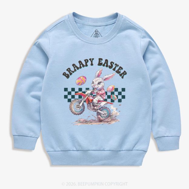 Braapy Easter Dirt Bike Kid's Sweatshirt