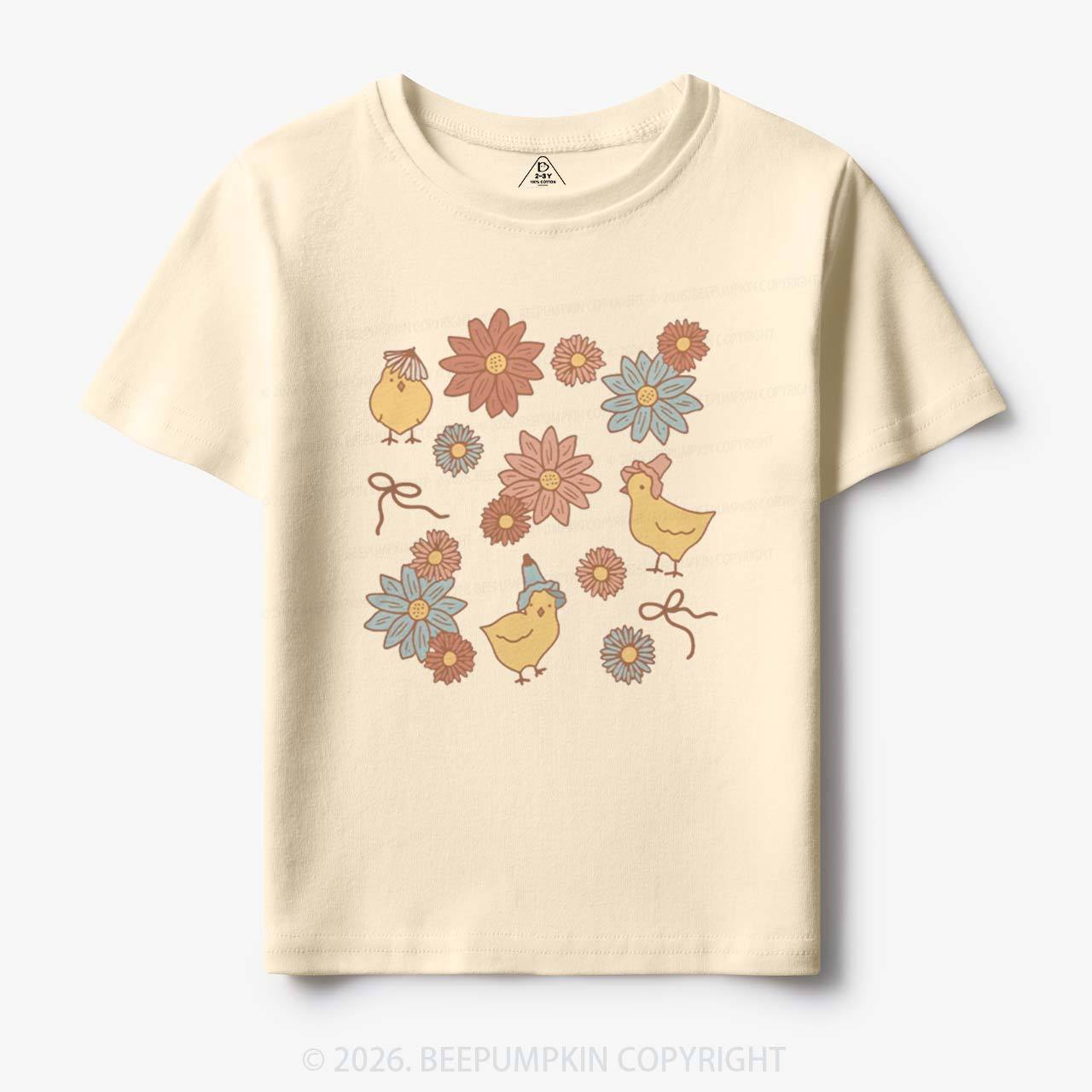Farm Flower Chicks Toddler&Kid's Tees