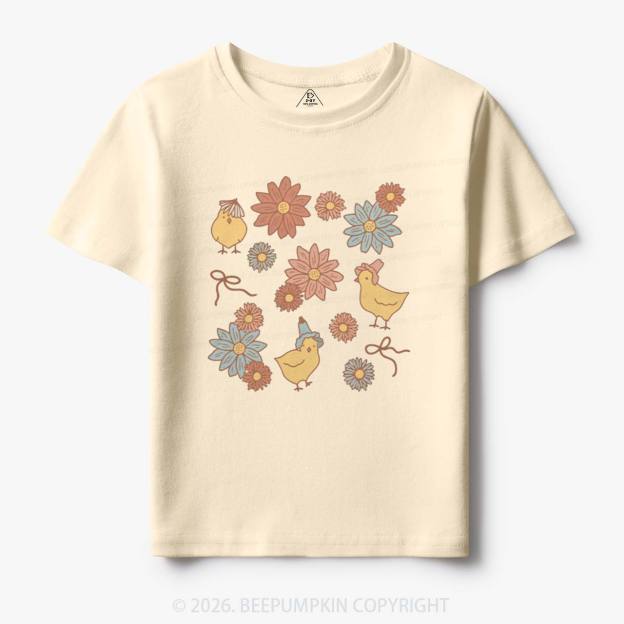 Farm Flower Chicks Toddler&Kid's Tees