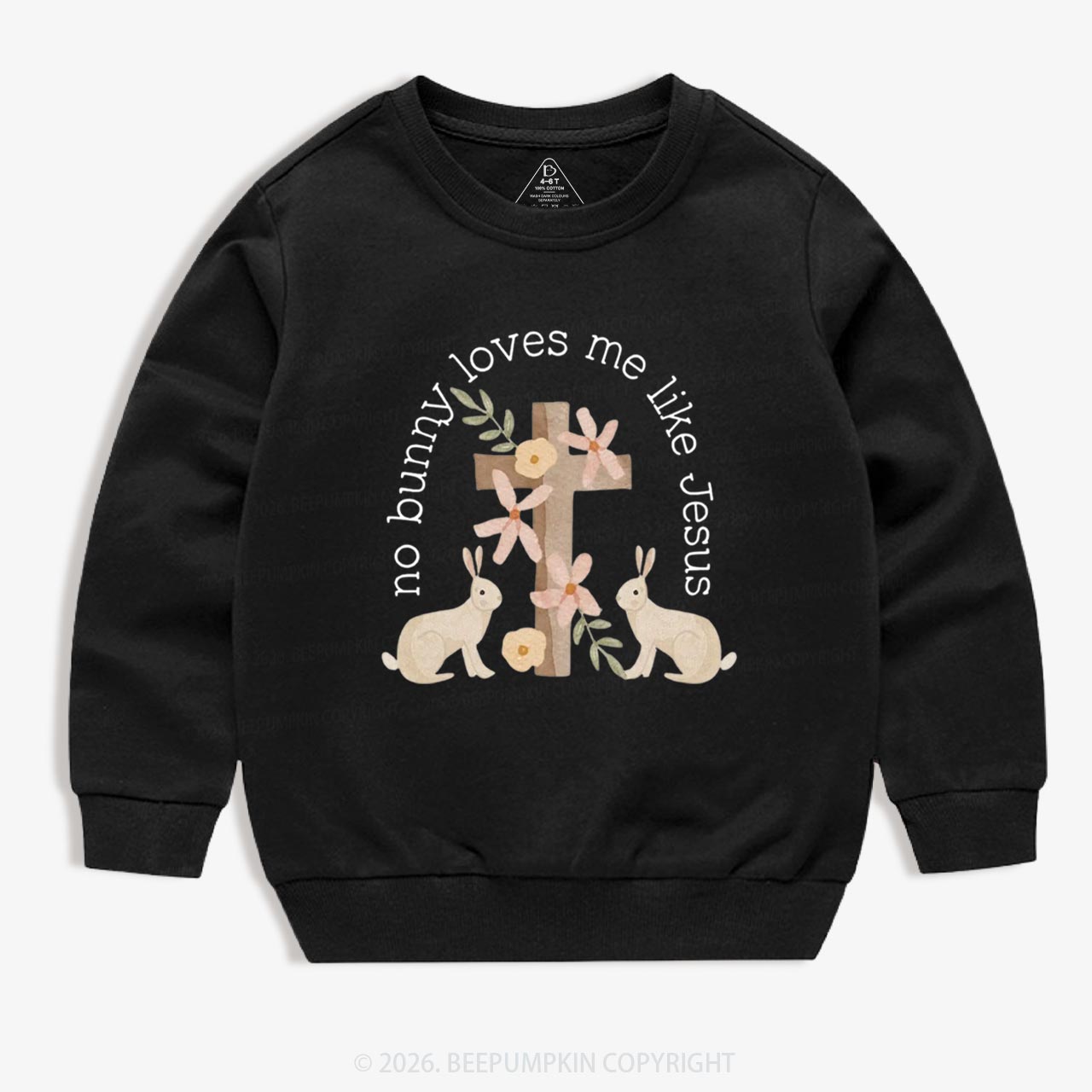 No Bunny Loves Me Like Jesus Kid's Sweatshirt