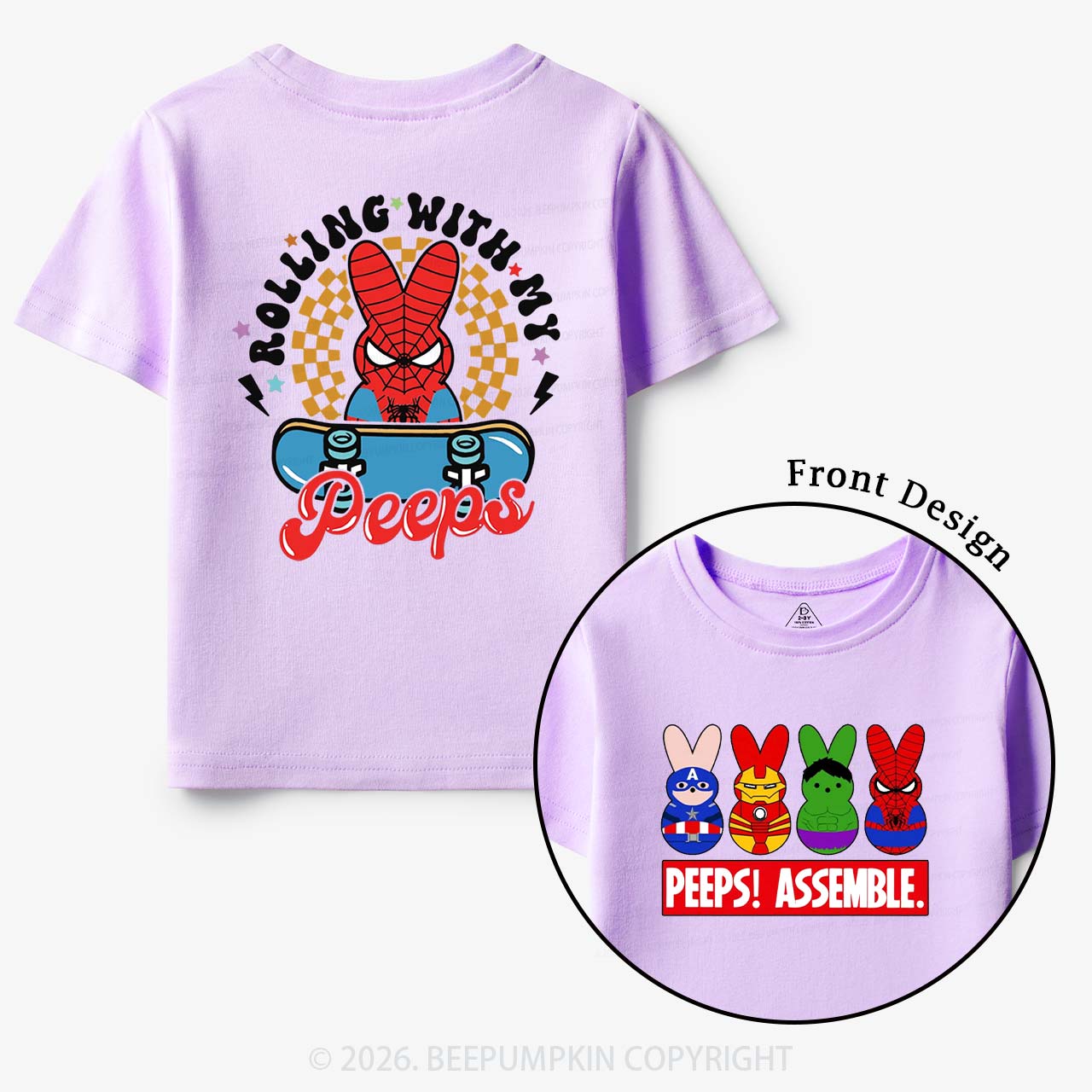 Fun Easter Rolling With My Peeps Squad Toddler&Kid's Tees