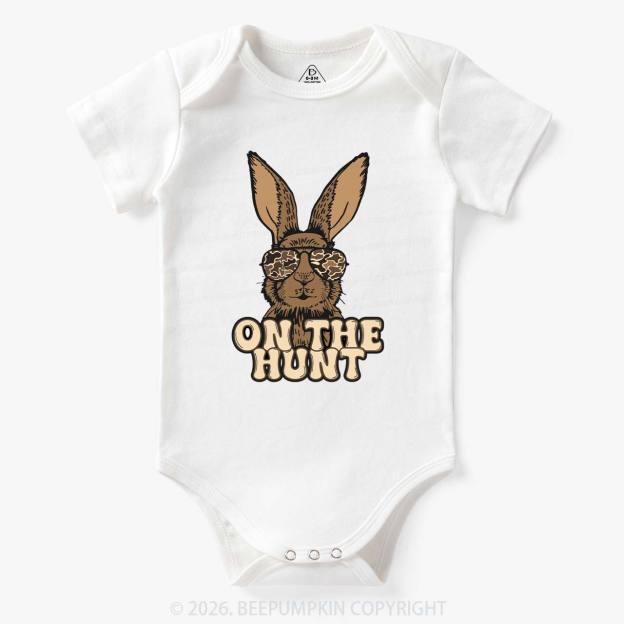Camo Bunny On The Hunt Baby Bodysuit