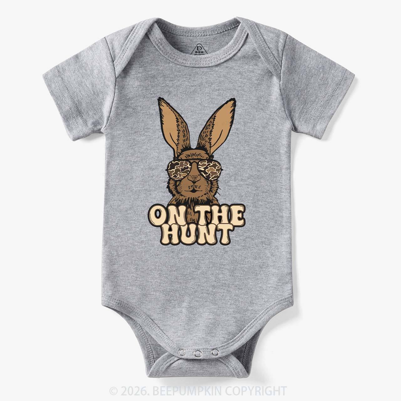 Camo Bunny On The Hunt Baby Bodysuit