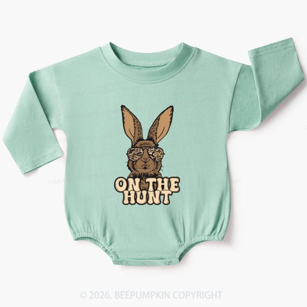 Camo Bunny On The Hunt Baby Bubble Romper