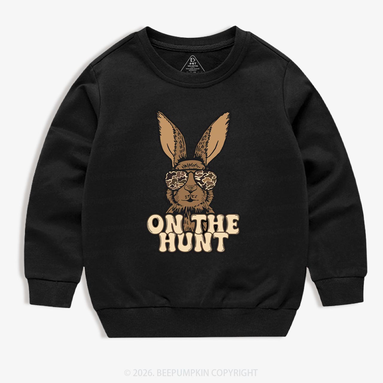 Camo Bunny On The Hunt Kid's Sweatshirt