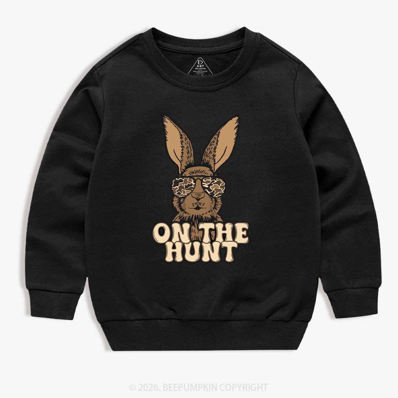 Camo Bunny On The Hunt Kid's Sweatshirt