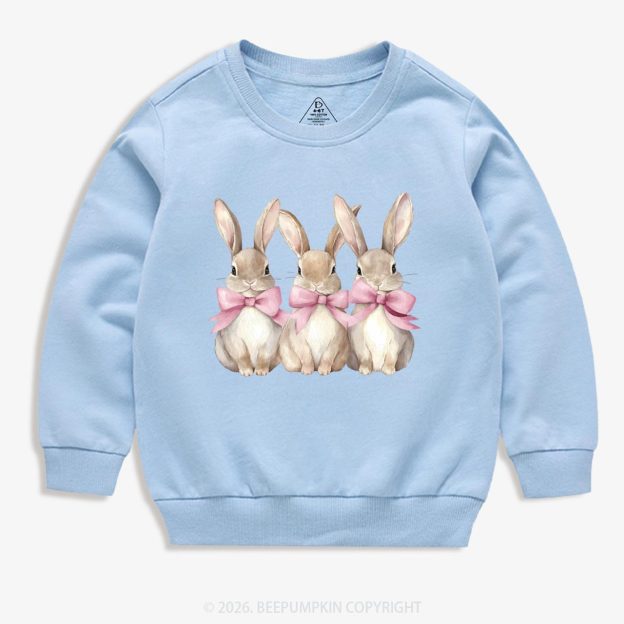Triple Bunny Hug Easter Kid's Sweatshirt