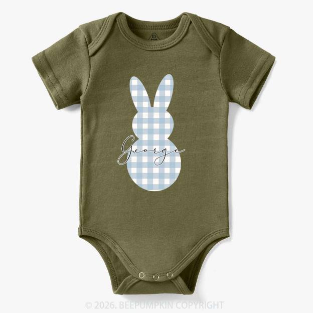 Personalised Easter Petit Gingham Bunny Bodysuit