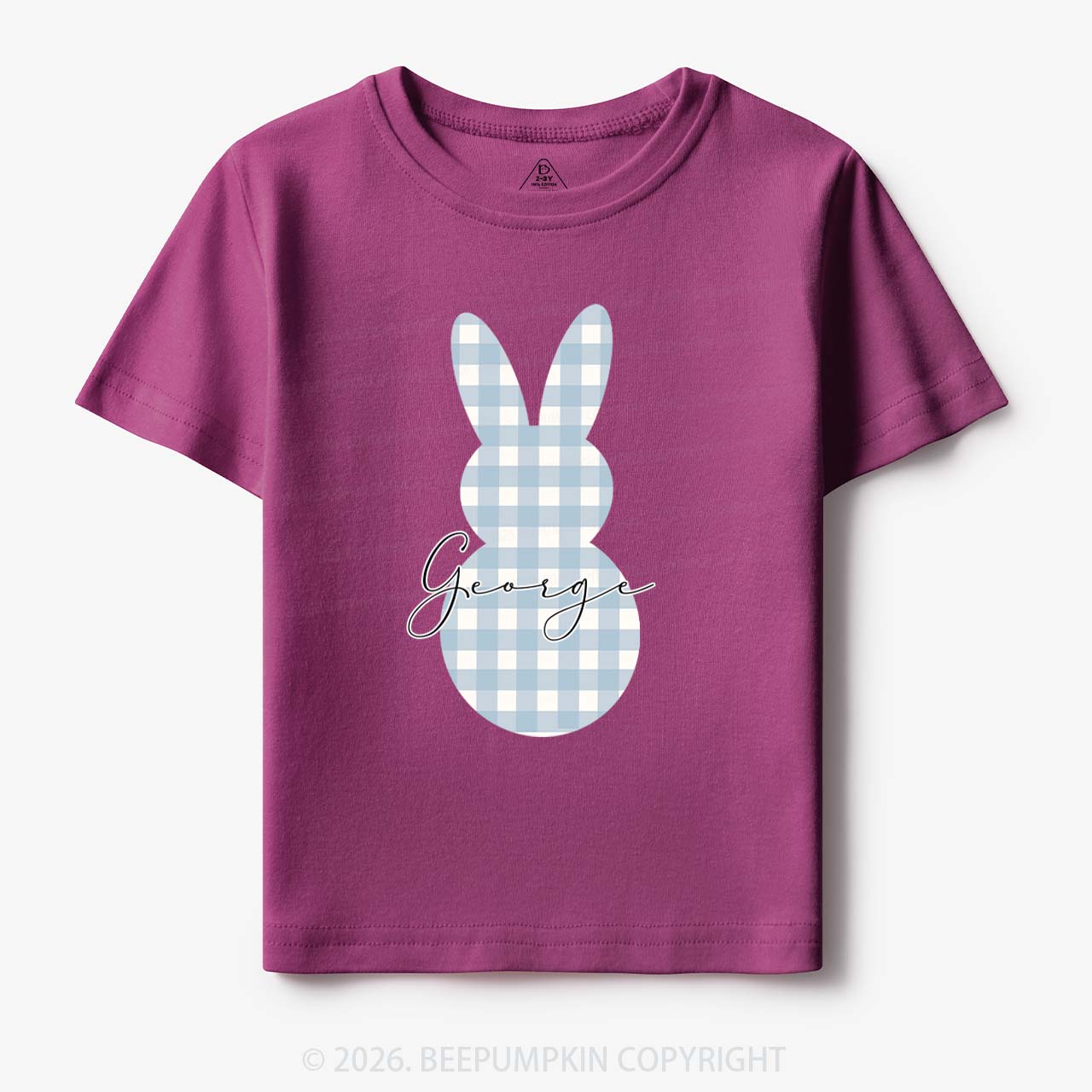 Personalised Easter Petit Gingham Bunny Toddler&Kid's Tees