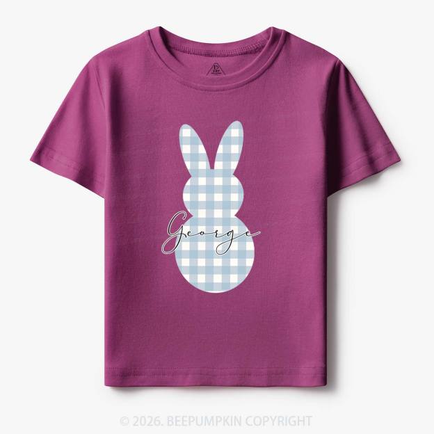 Personalised Easter Petit Gingham Bunny Toddler&Kid's Tees