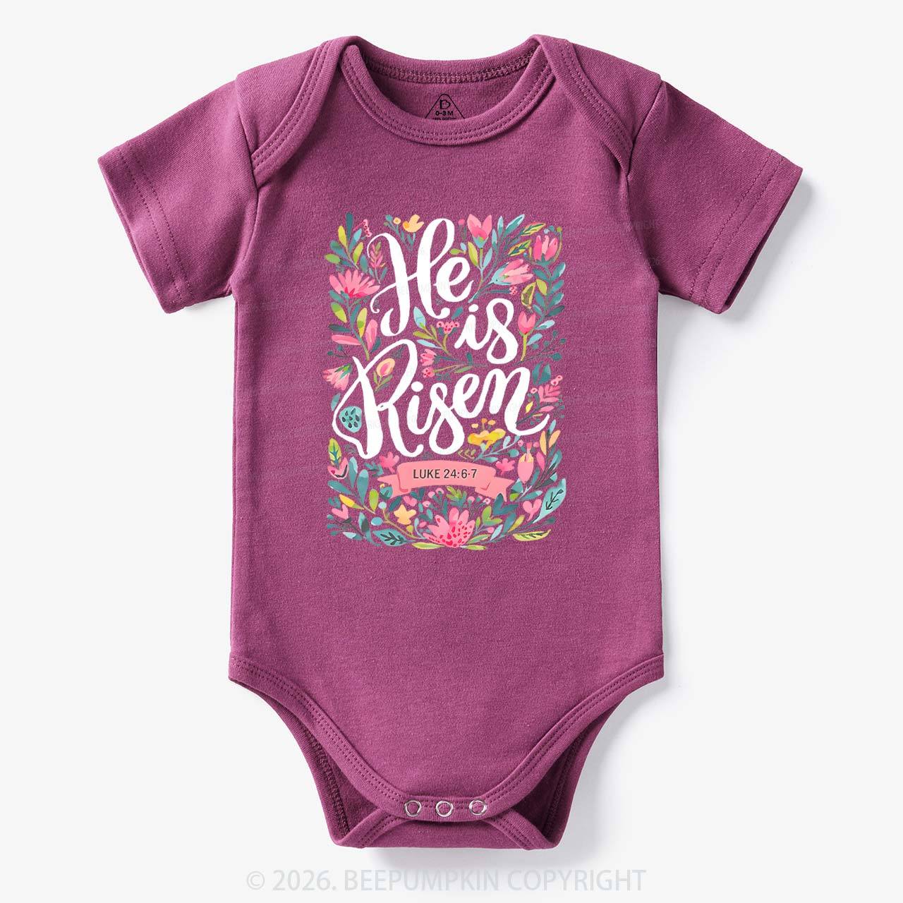 He is Risen Blooming Grace Easter Bodysuit