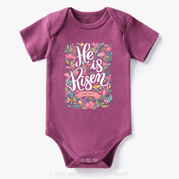 He is Risen Blooming Grace Easter Bodysuit