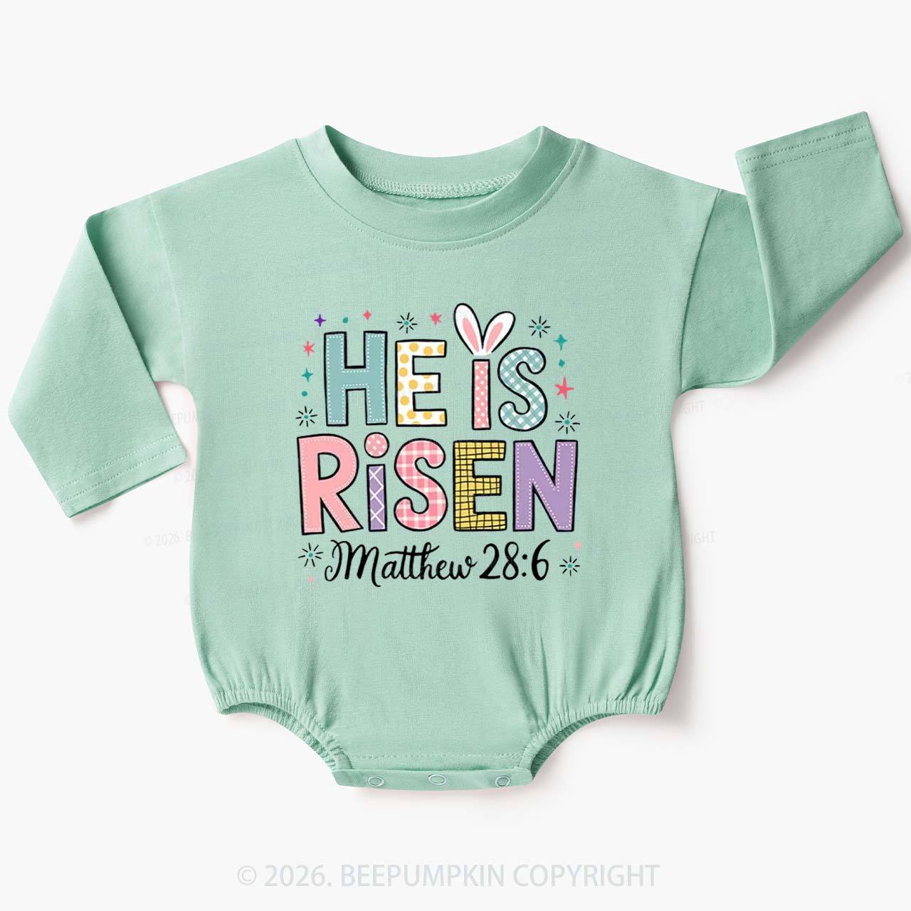 He is Risen Easter Joy Baby Bubble Romper