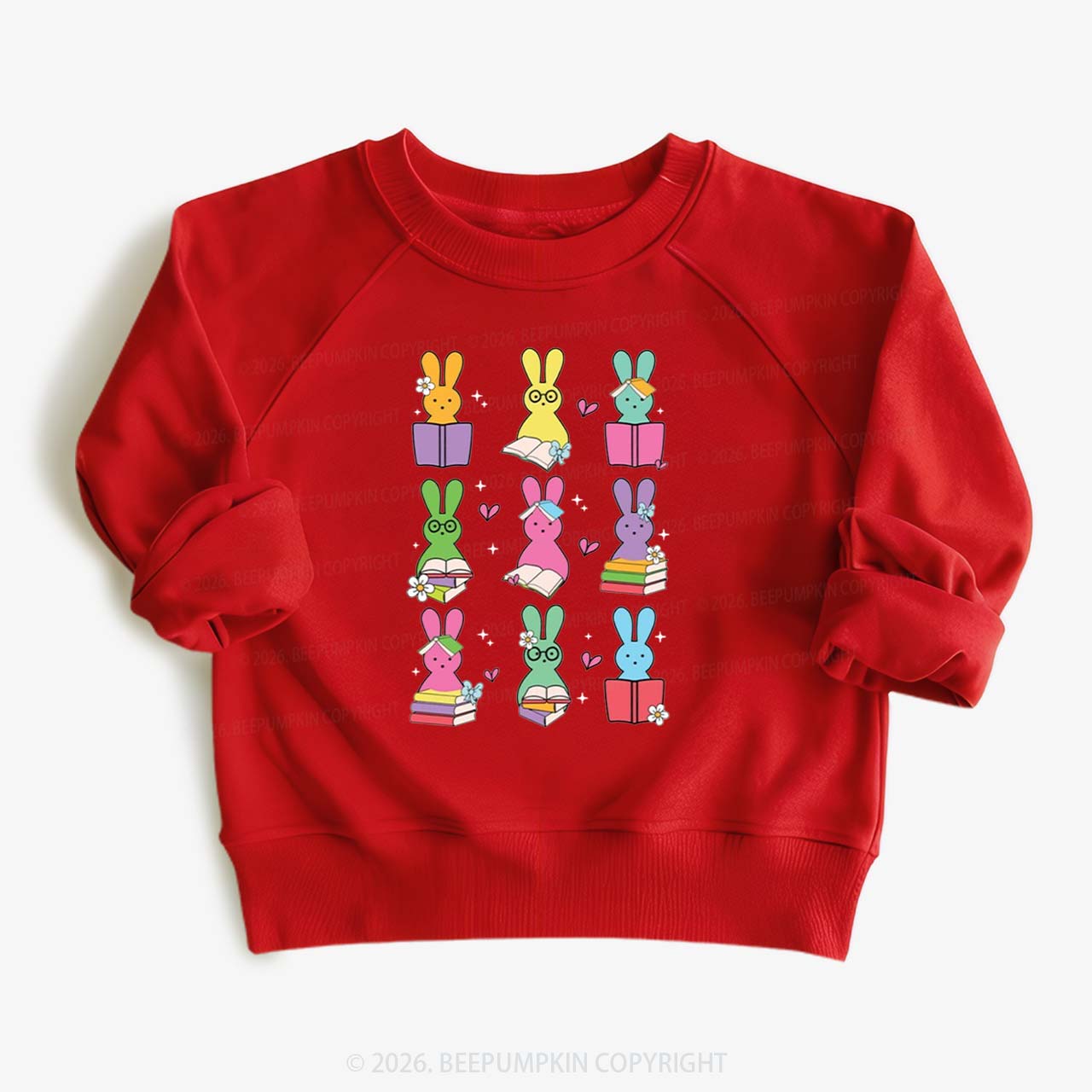 Book Lover Easter Bunnies Kid's Sweatshirt