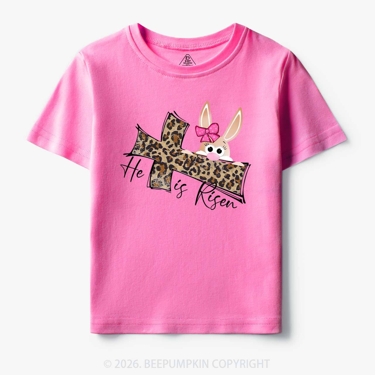 Faith Bunny & Leopard Cross Toddler&Kid's Tees