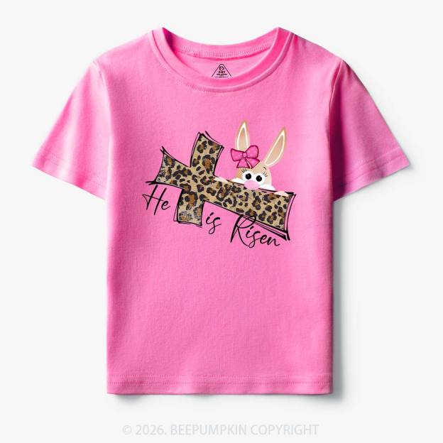 Faith Bunny & Leopard Cross Toddler&Kid's Tees