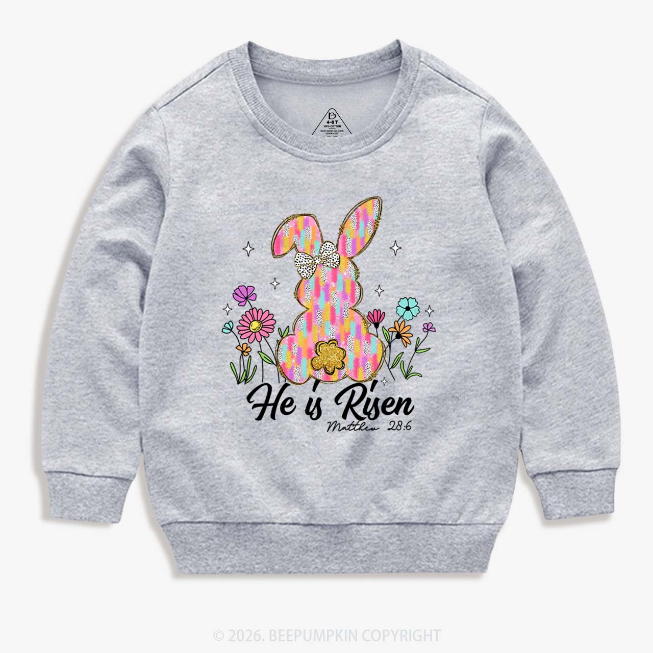 Risen In Bloom Faith & Flowers Kid's Sweatshirt