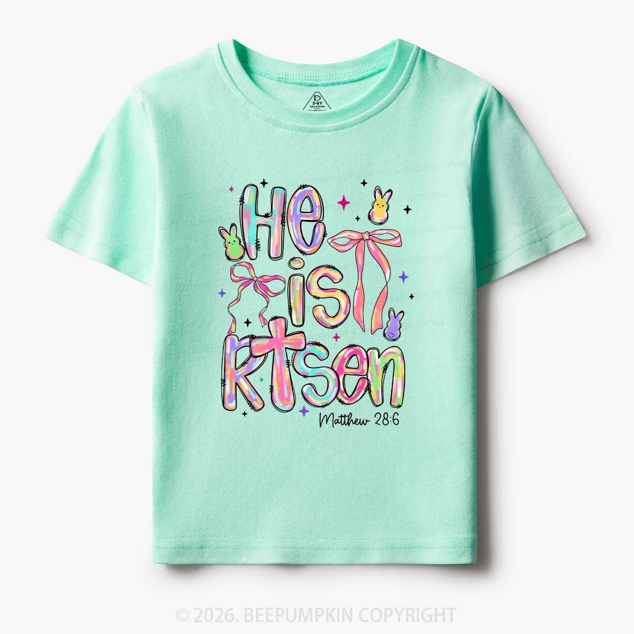 Risen In Color  Candy Bunny Toddler&Kids Tees
