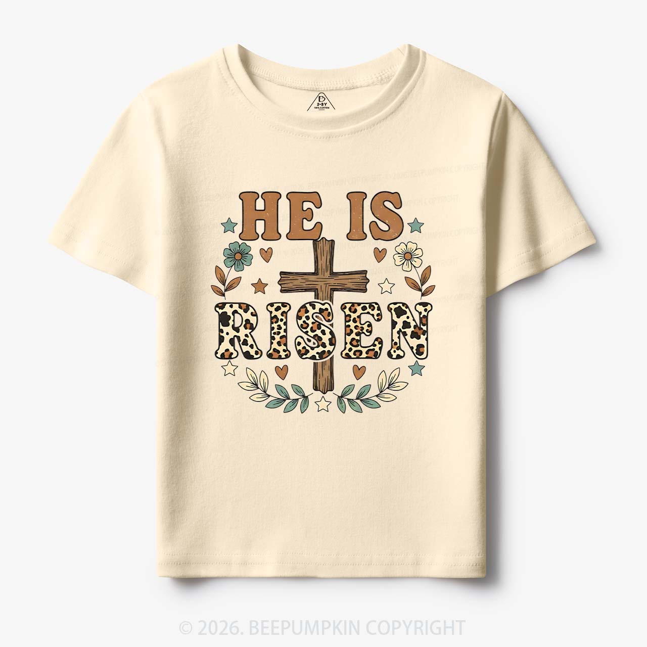 Wild Faith Leopard Cross Toddler&Kids Tees