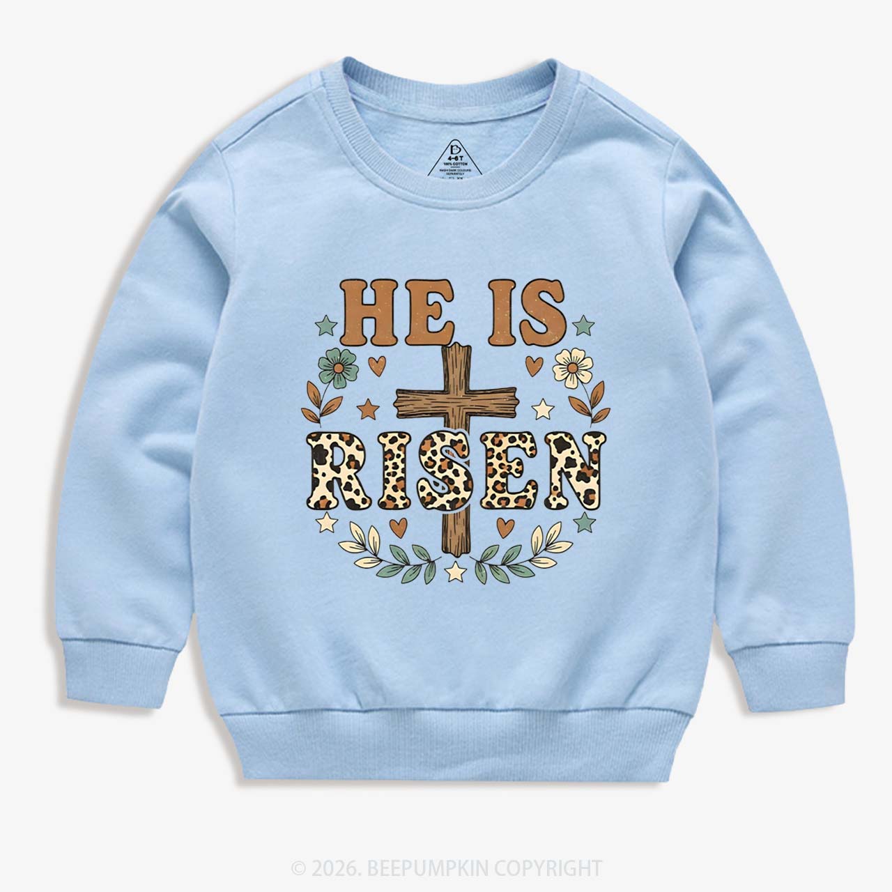 Wild Faith Leopard Cross Kid's Sweatshirt
