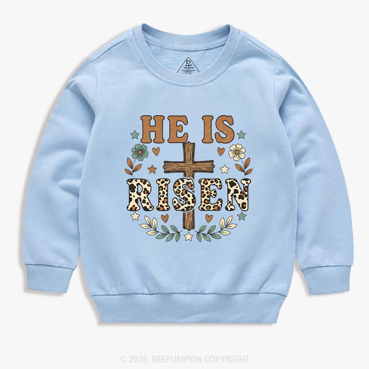 Wild Faith Leopard Cross Kid's Sweatshirt
