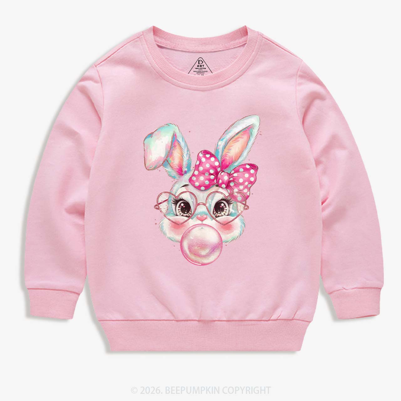 Sassy Bunny Bubble Kid's Sweatshirt