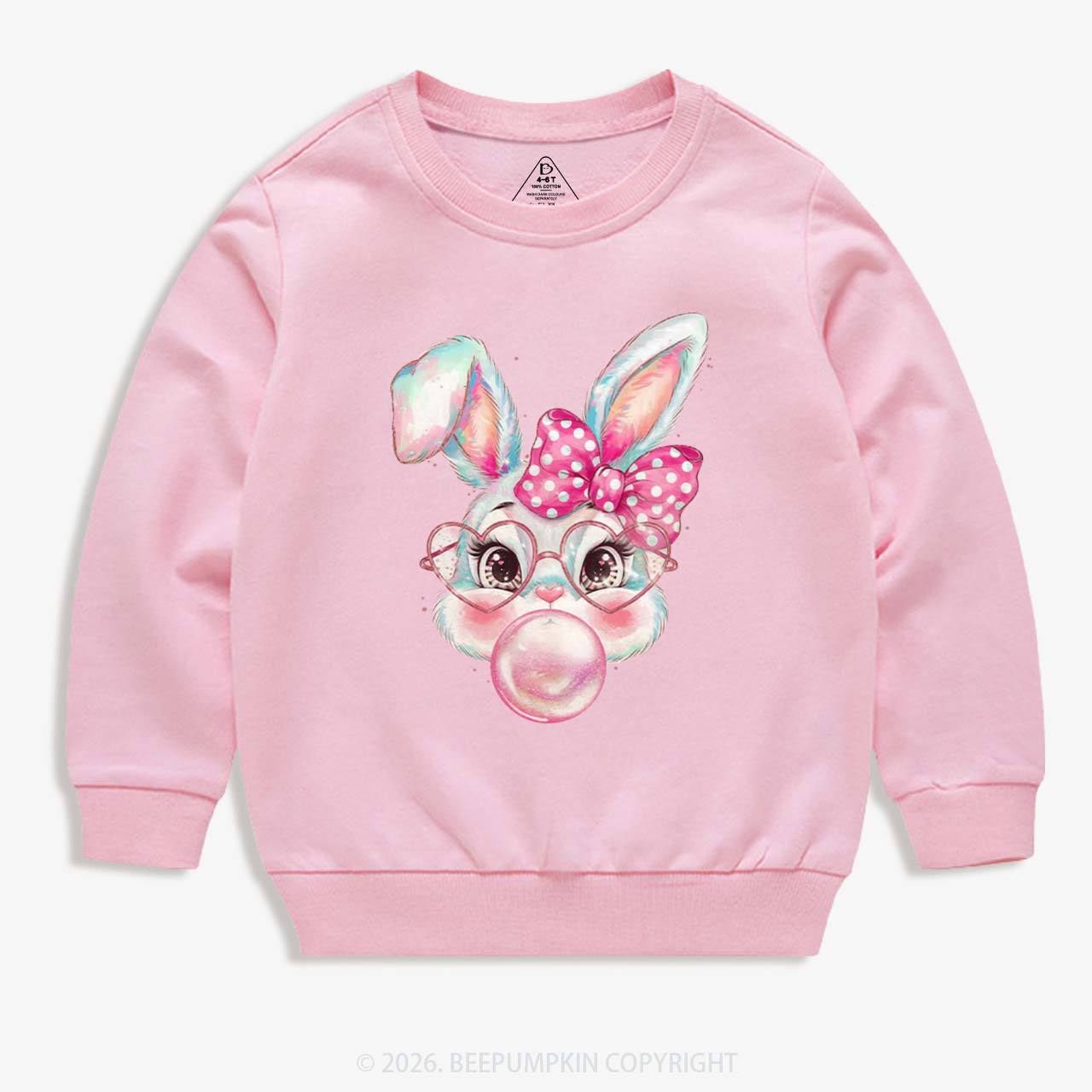 Sassy Bunny Bubble Kid's Sweatshirt