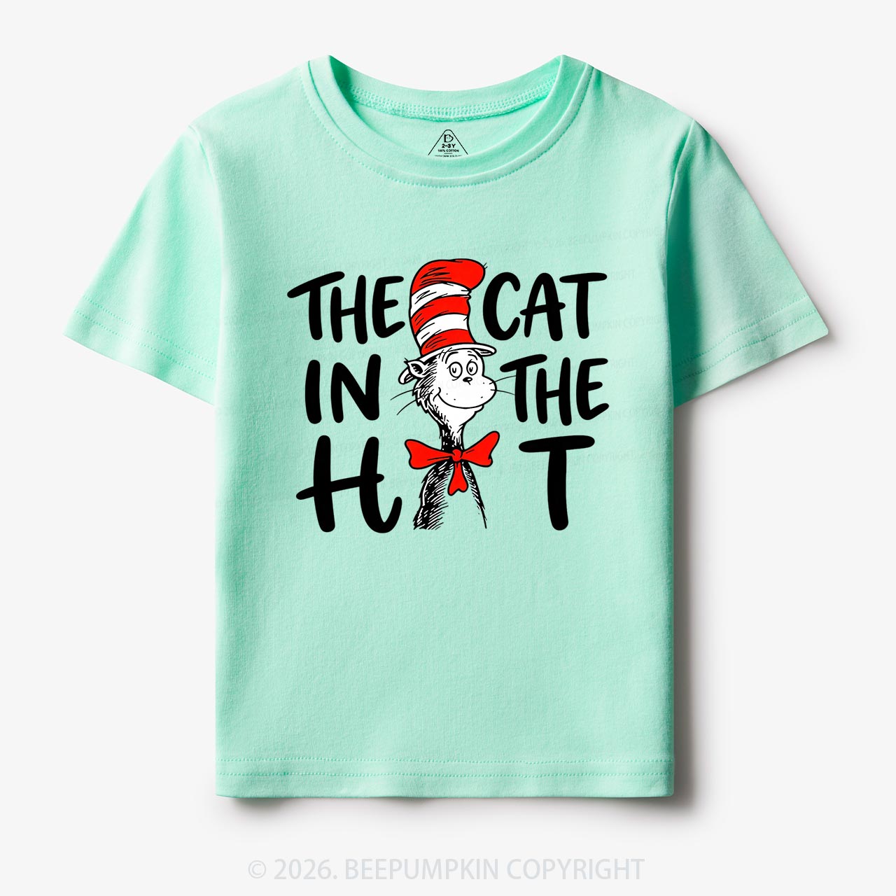 Whimsical Cat In The Hat Baby Toddler&Kids Tees
