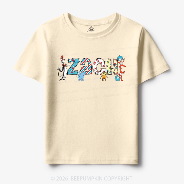Personalized Seuss‑Style Letter Art Toddler&Kids Tees