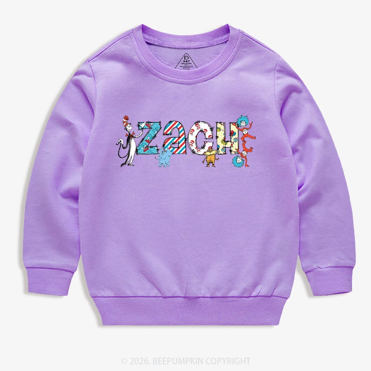 Personalized Seuss‑Style Letter Art Toddler&Kids Sweatshirt