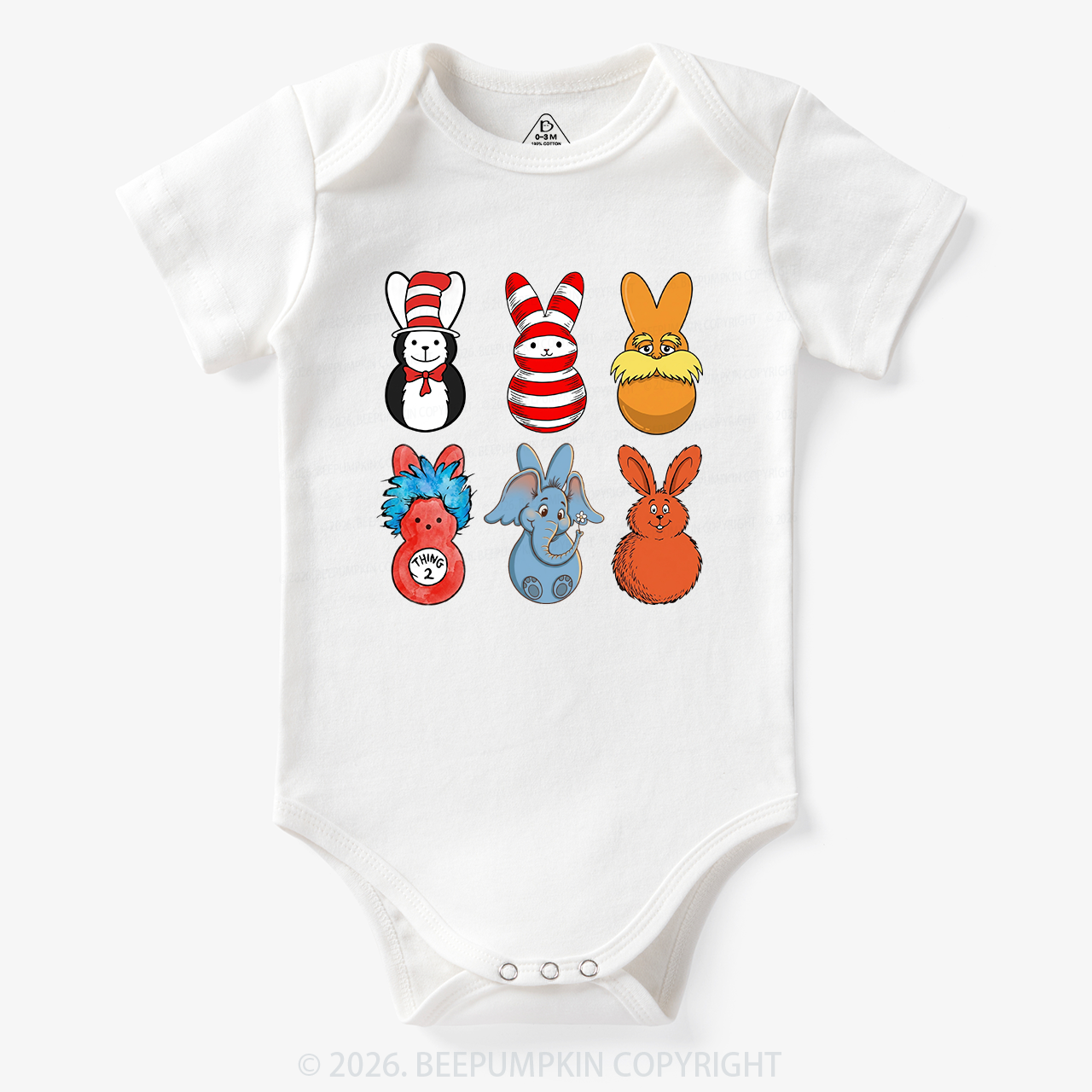 Storybook Bunny Tumbler Baby Bodysuit