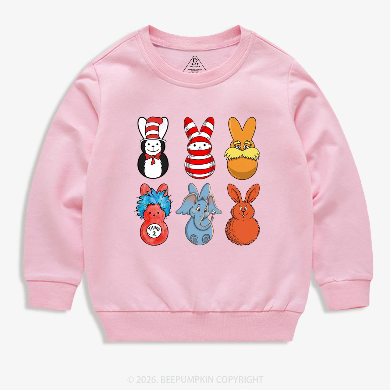 Storybook Bunny Tumbler Kid's Sweatshirt