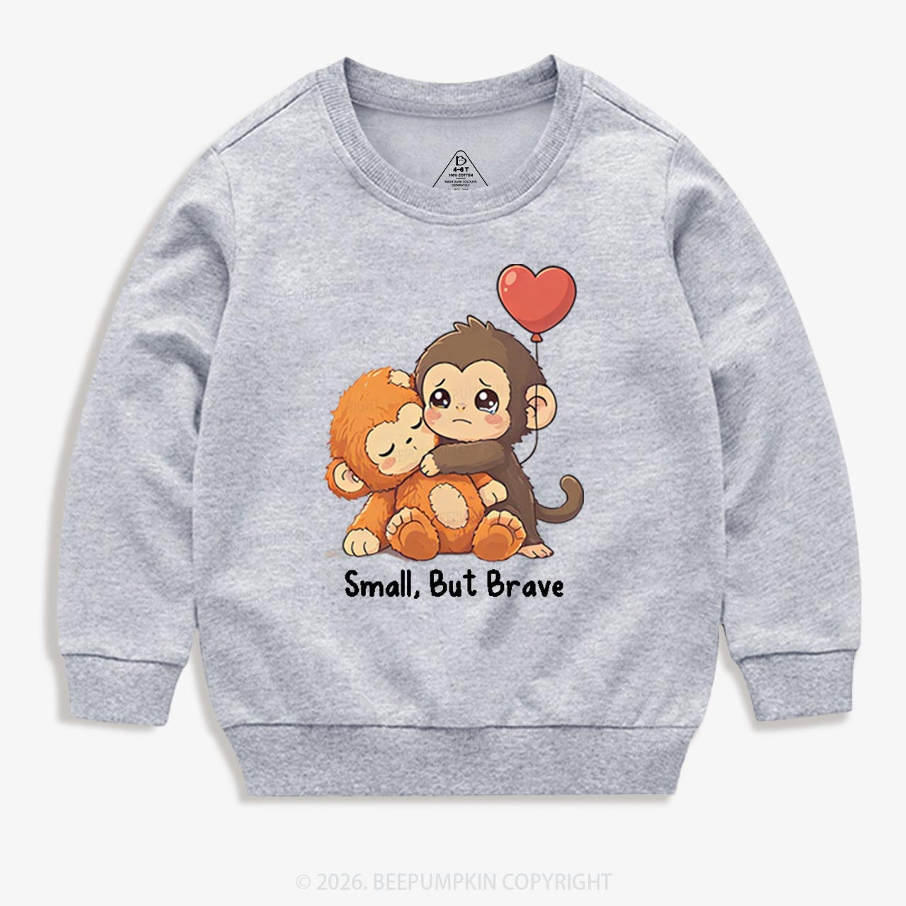 Small But Brave Punch Monkey Kid's Sweatshirt