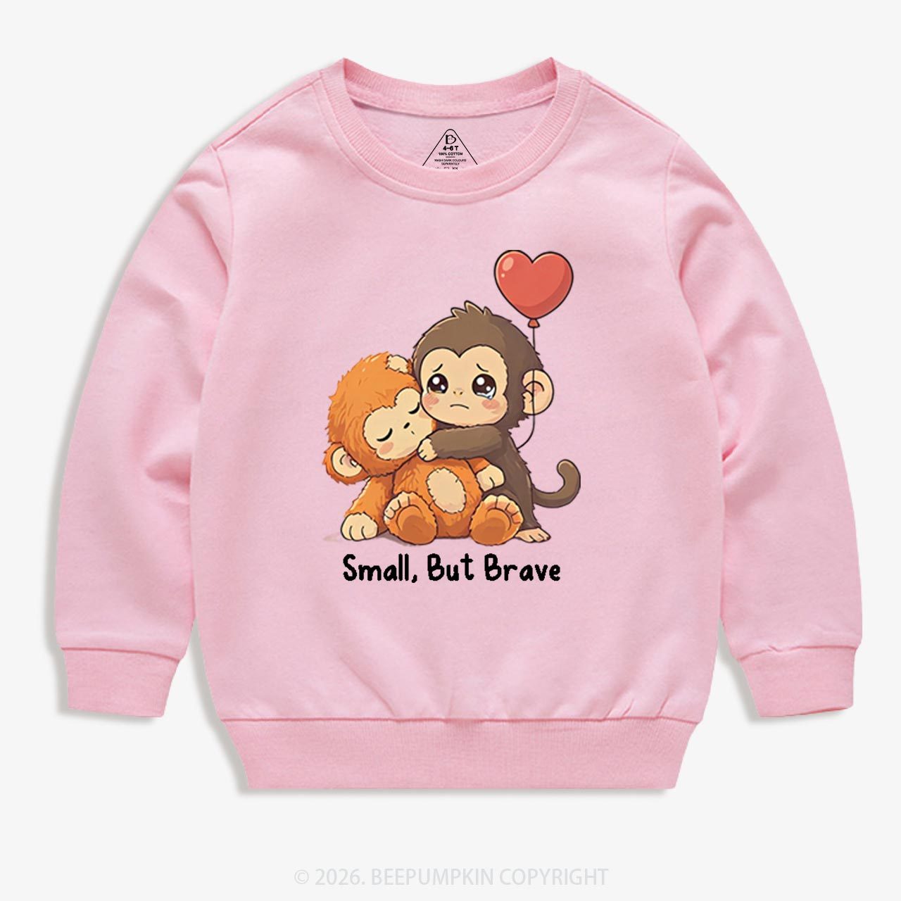 Small But Brave Punch Monkey Kid's Sweatshirt