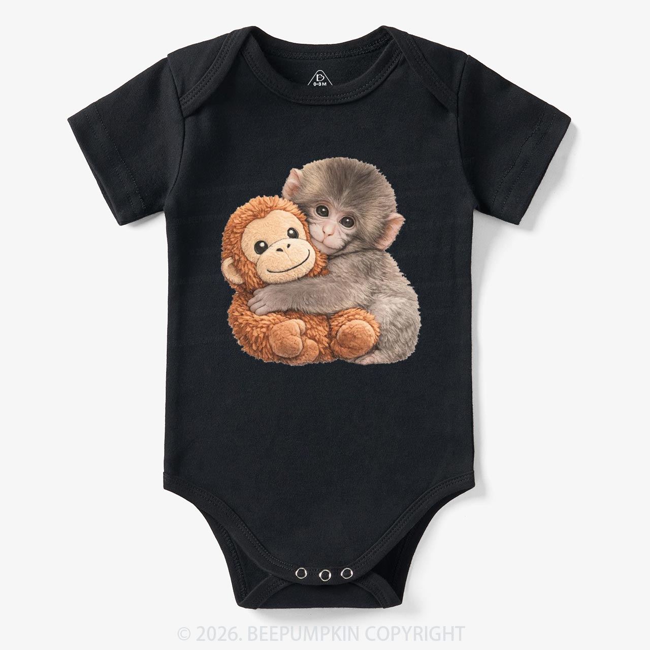 Punch The Monkey Baby Bubble Bodysuit