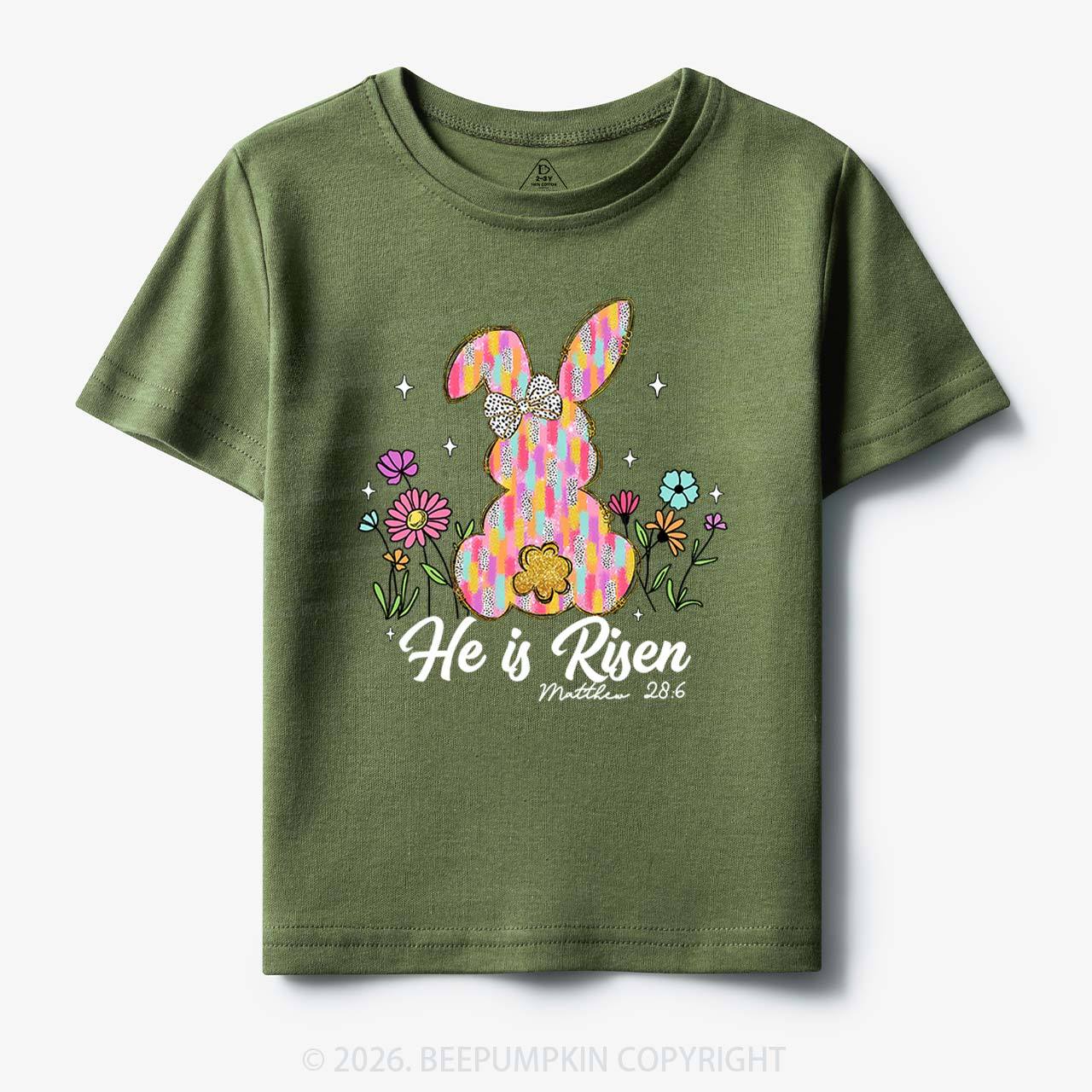 Risen In Bloom Faith & Flowers Toddler&Kids Tees