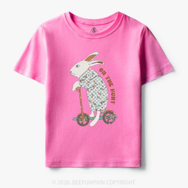 Bunny Scooter On The Hunt For Easter Eggs Toddler&Kid's Tees