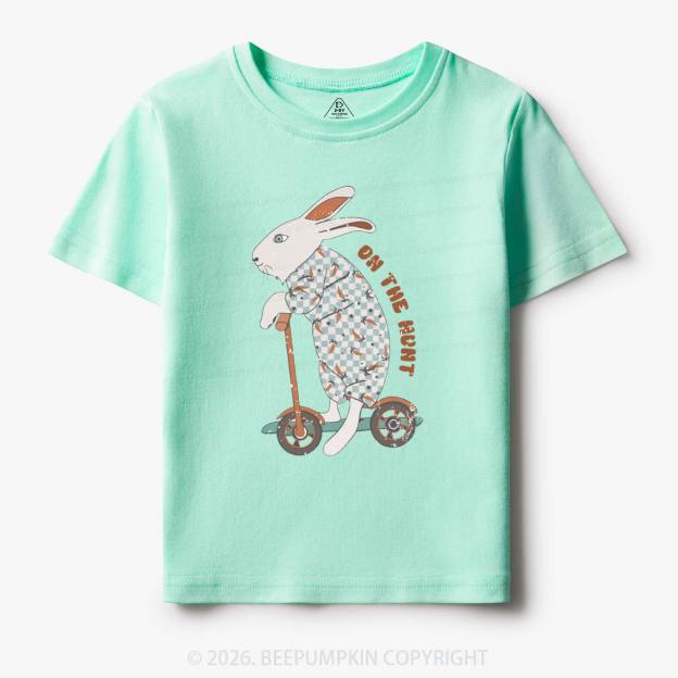 Bunny Scooter On The Hunt For Easter Eggs Toddler&Kid's Tees