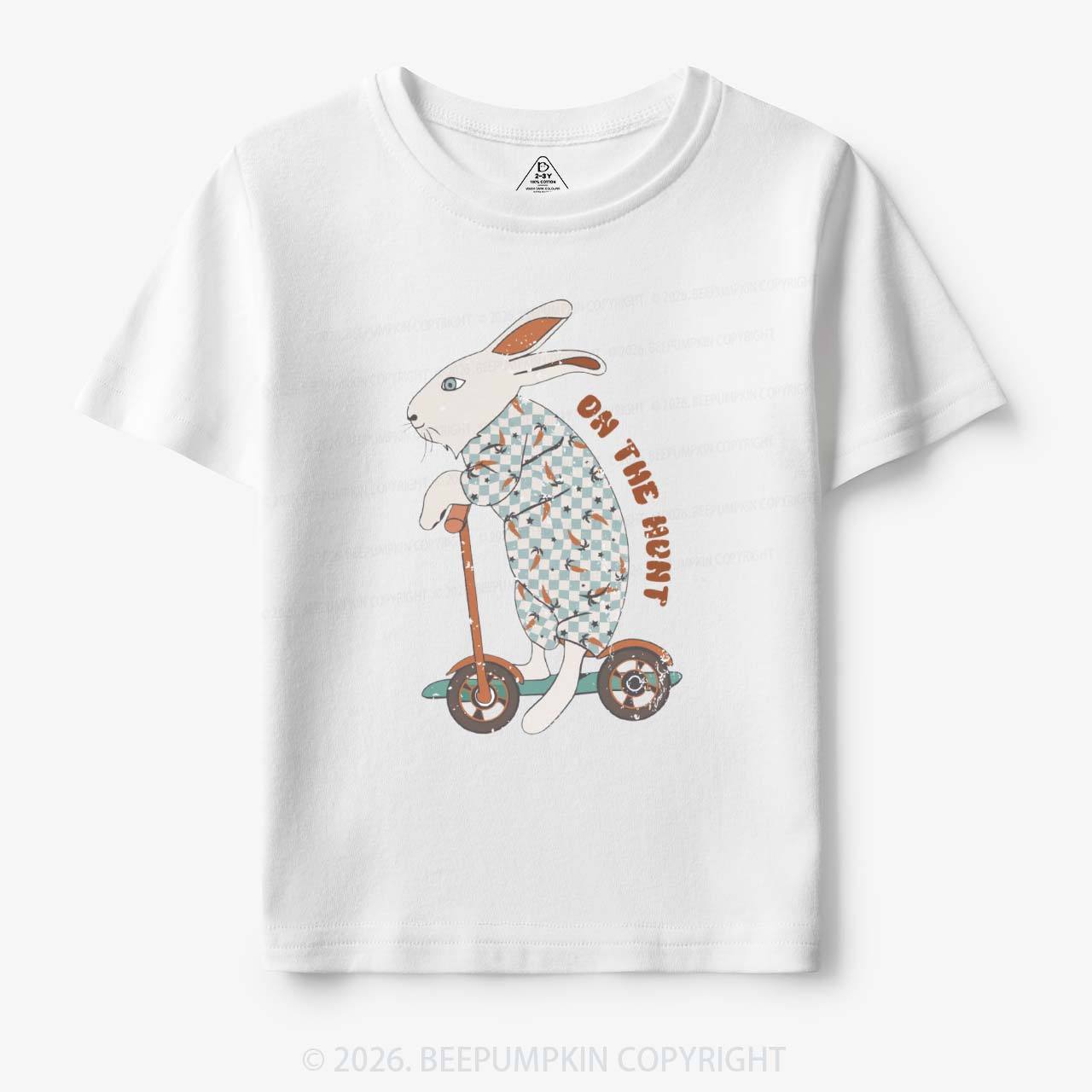 Bunny Scooter On The Hunt For Easter Eggs Toddler&Kid's Tees